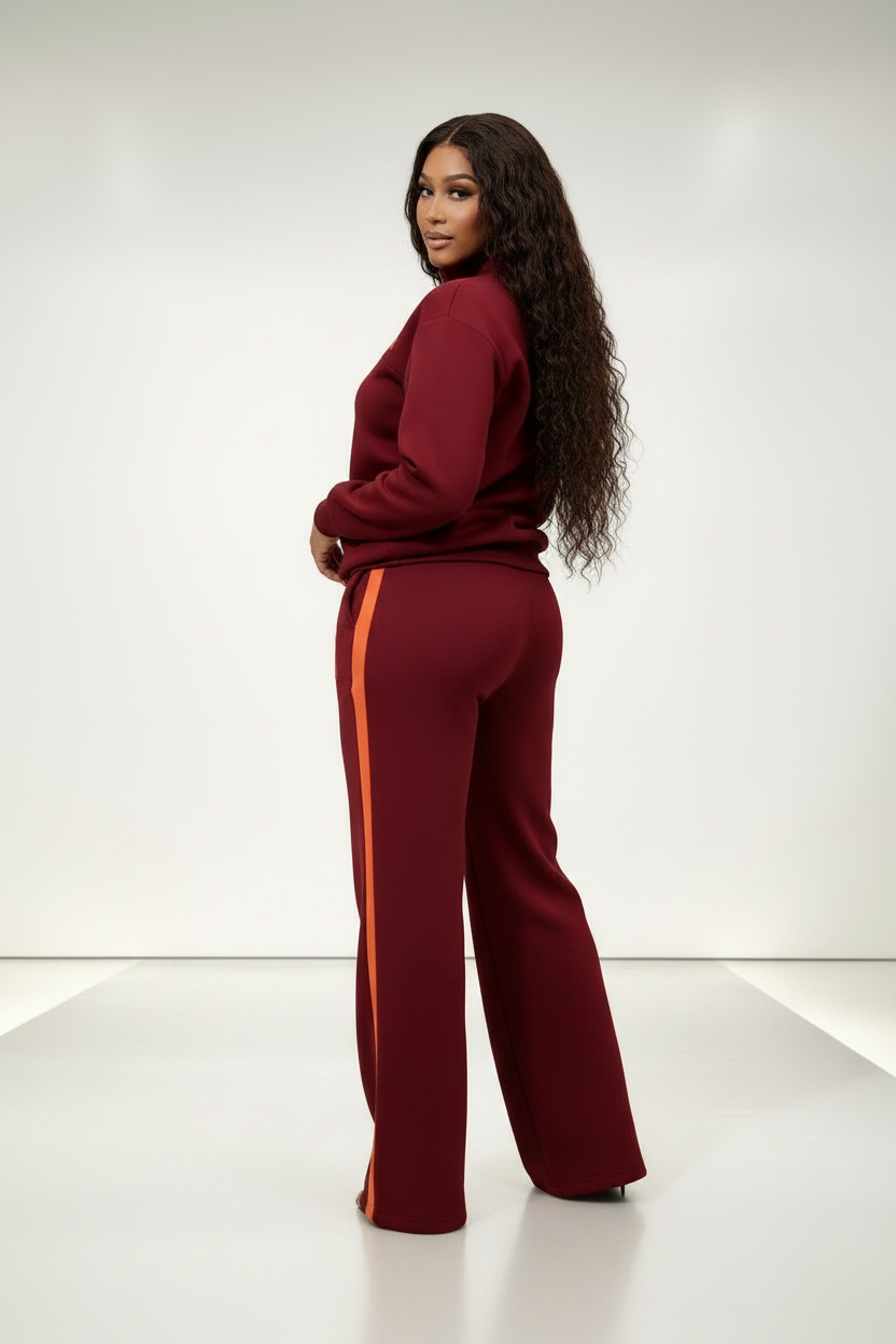 Chic Quarter-Zip Two-Piece Tracksuit Set