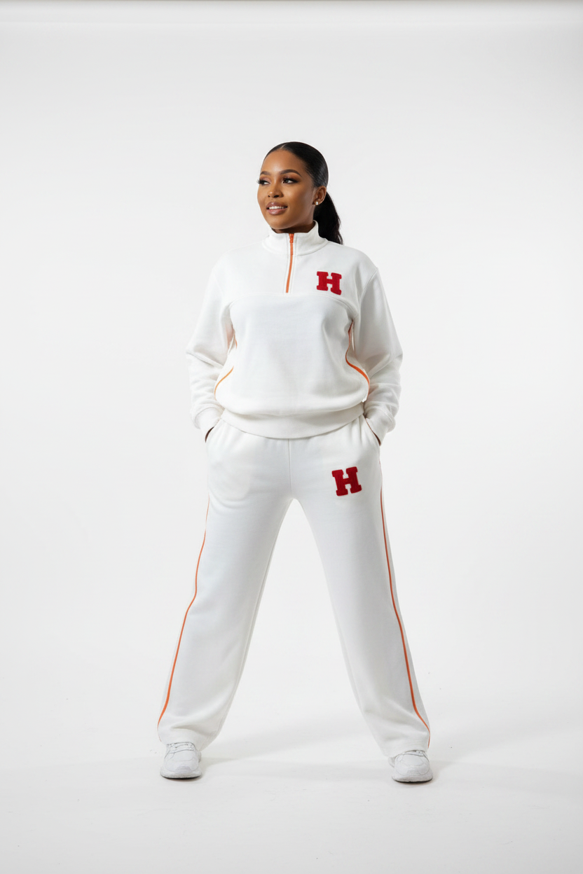 Chic Quarter-Zip Two-Piece Tracksuit Set