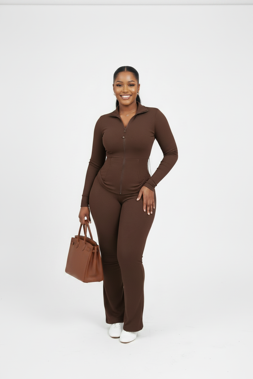Plus Size Slim Fit Active Tracksuit Set