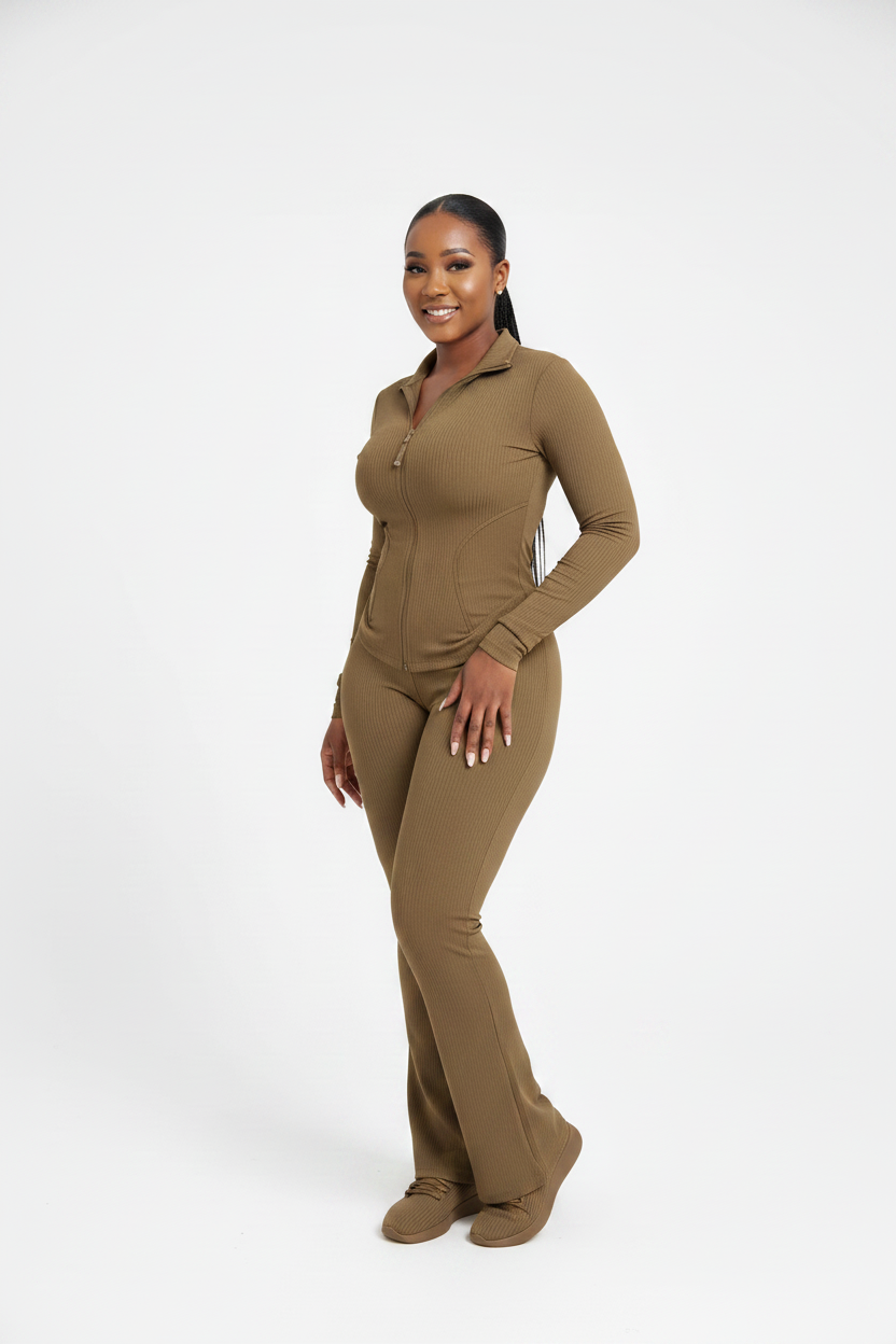 Plus Size Slim Fit Active Tracksuit Set