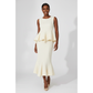 Sleeveless Peplum Top & Mermaid Fishtail Midi Skirt