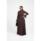 Elegant Mock Neck Modest Maxi Dress