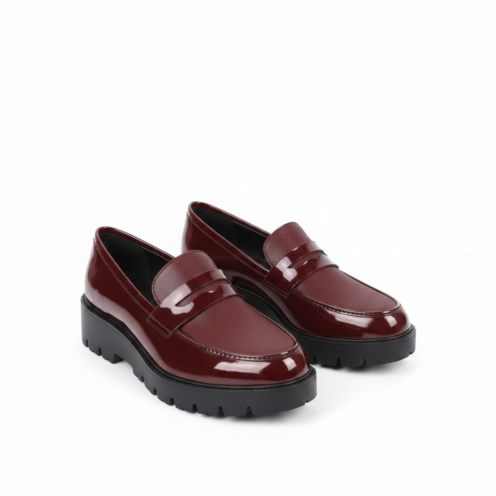 Loafers fFeature a Patent Finish and a Chunky Sole