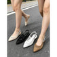 Slingback Mesh Heels Feature a Pointed Toe