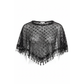 Black Lace Tassel Floral Triangle Scarf Shawl