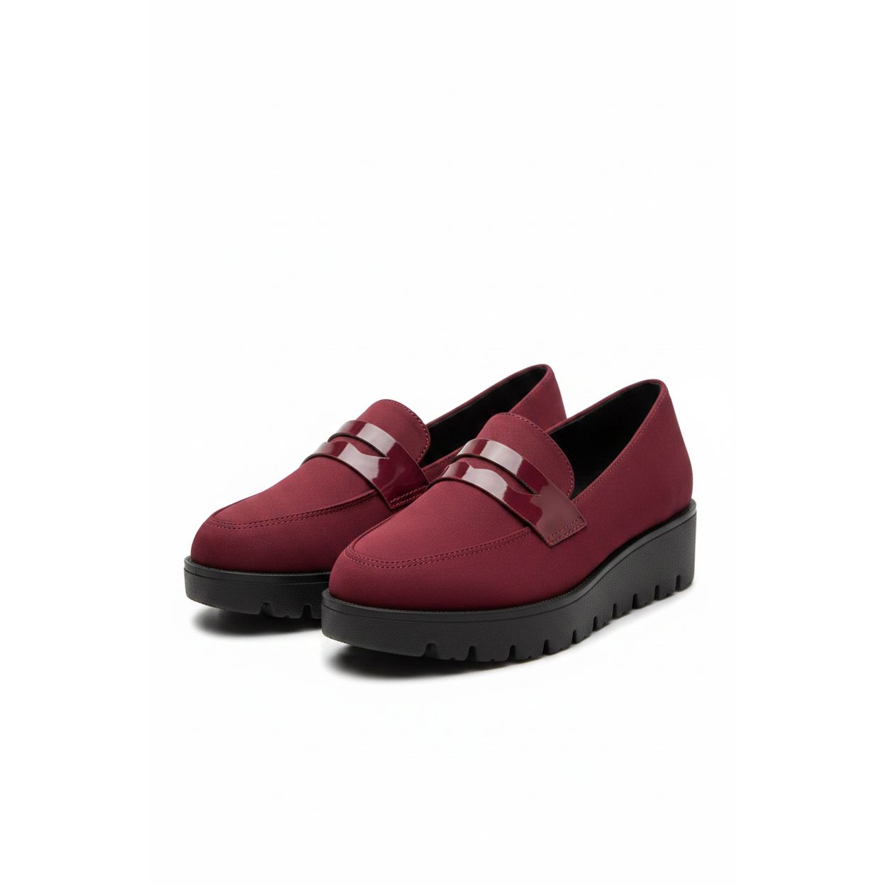 Chunky Sole Loafers Feature a Patent Finish