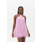 Ladies Summer Floral Halter Chiffon Mini Dress