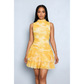 Women's Elegant Art Print Mini Dress