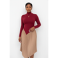 Elegant High Neck Long Sleeve Knit Top