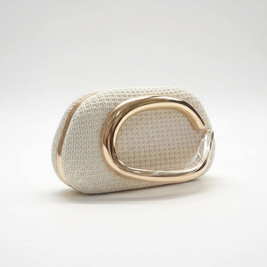 Woven Hard-Shell Clutch Bag