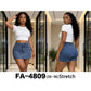 Ladies Pinstripe Embellished Denim Mini Skirt