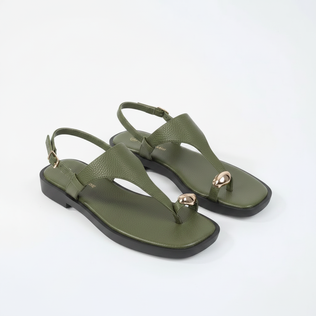 Summer T-Strap Chic Toe Ring Flat Sandal