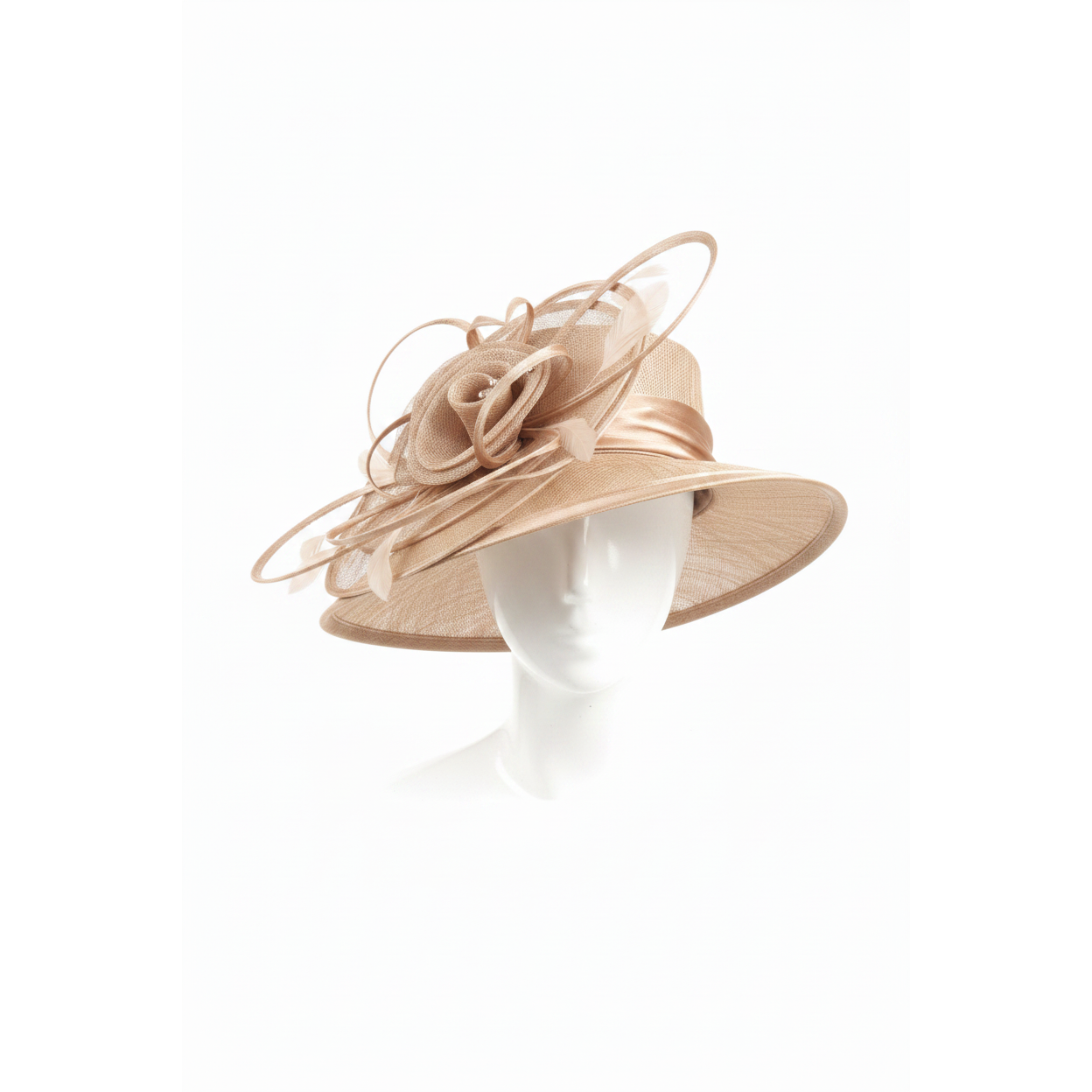 Wedding/Funeral Satin Occasional Bow Hat