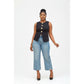 Light Wash High-Waisted Wide-Leg Jeans