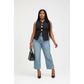 Light Wash High-Waisted Wide-Leg Jeans