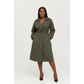Trendy Waist Belt Mid-Length Trench Coat