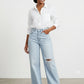 Denim Wide Leg Bottom Jeans