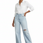 Denim Wide Leg Bottom Jeans