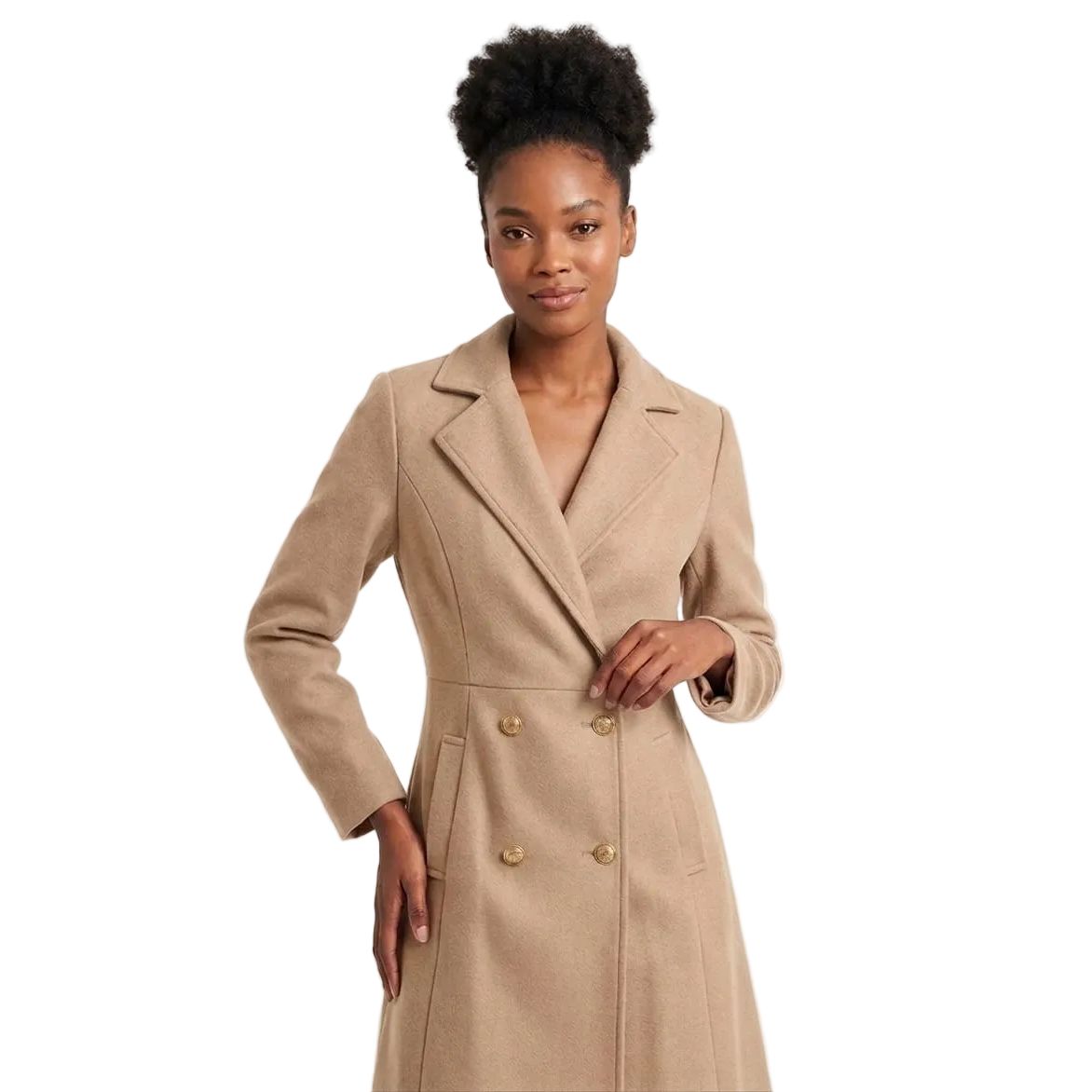 Ladies Double Breast Fashion Style Coat
