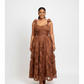 Plus Size Textured Woven Midaxi Length Dress
