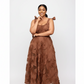 Plus Size Textured Woven Midaxi Length Dress
