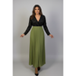 Classic Cooperate Long Pleated Maxi Skirt