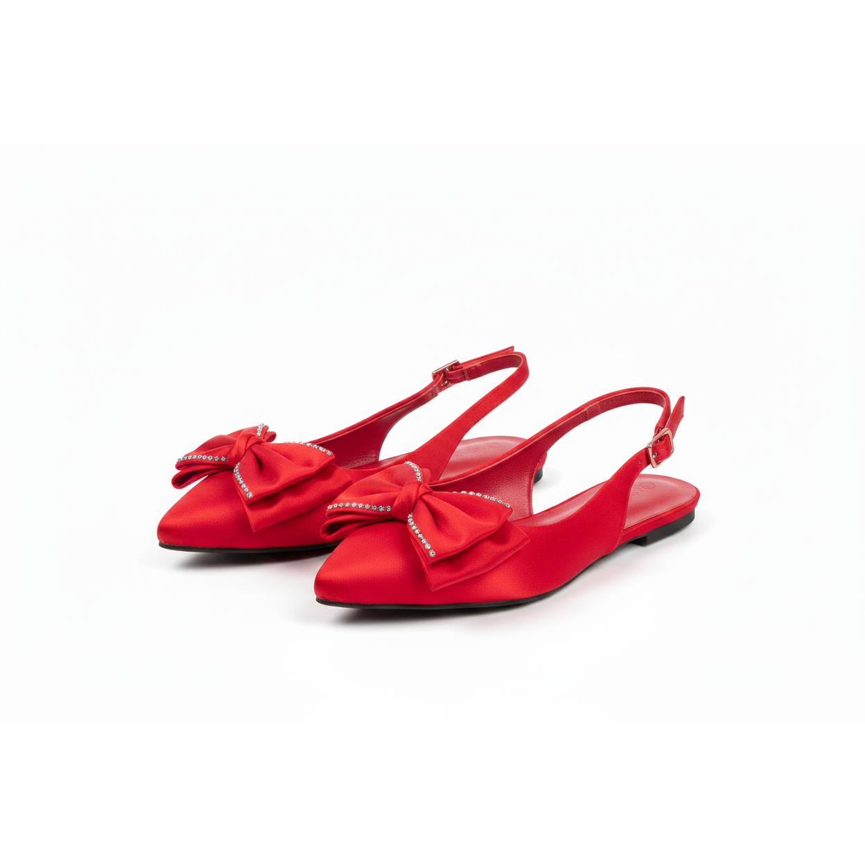 Charming Pointed-Toe Slingback Flats
