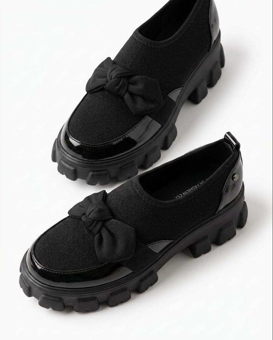 Chic Slip-On Chunky Lug-Sole Loafers