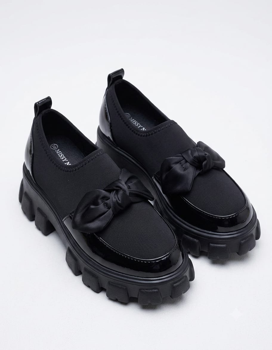 Chic Slip-On Chunky Lug-Sole Loafers