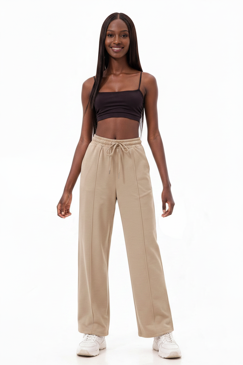Womens Soft-Touch Wide Leg Sweatpants