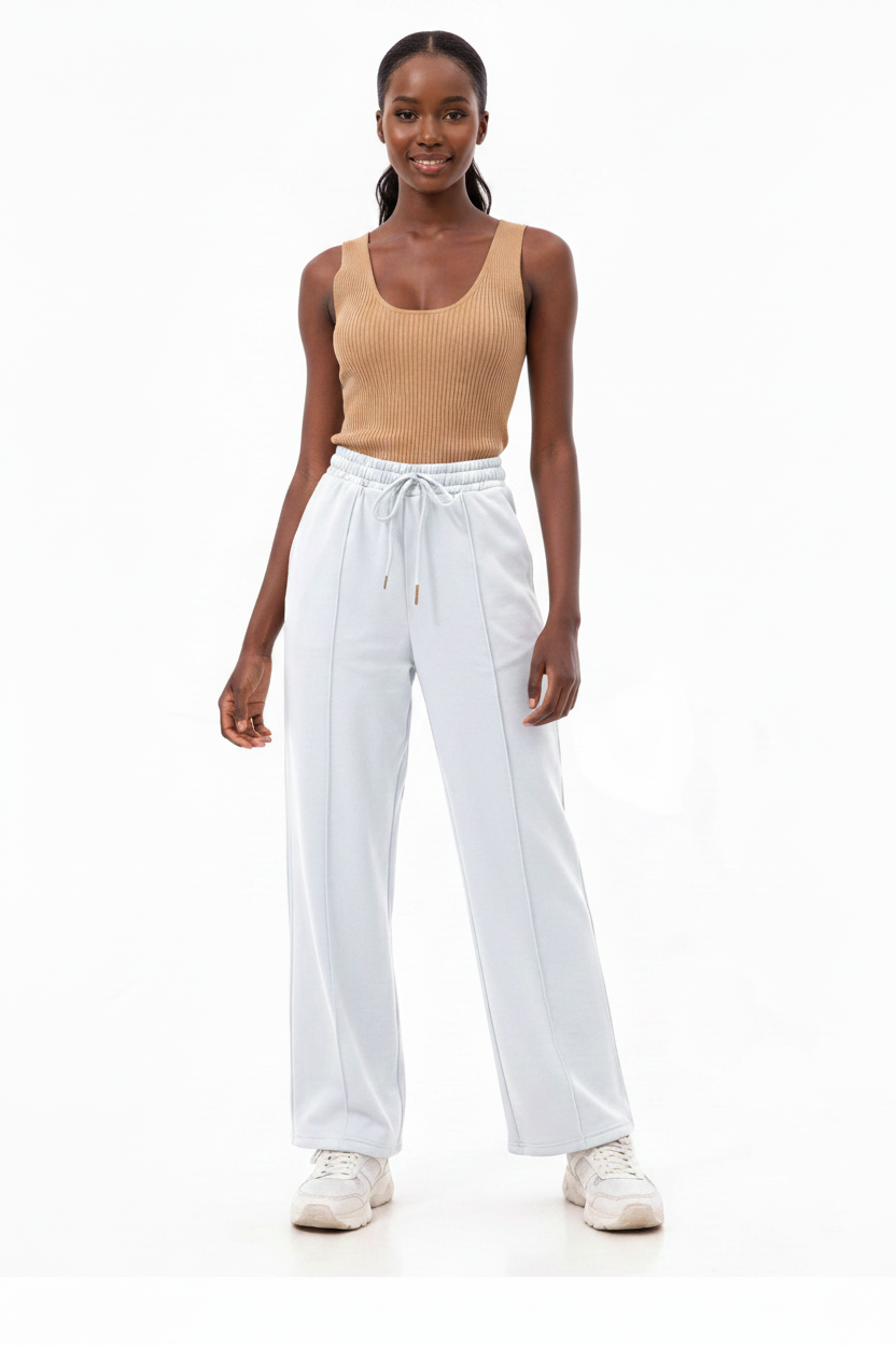 Womens Soft-Touch Wide Leg Sweatpants