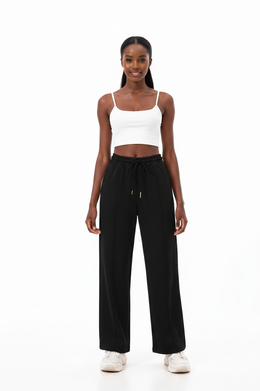 Womens Soft-Touch Wide Leg Sweatpants