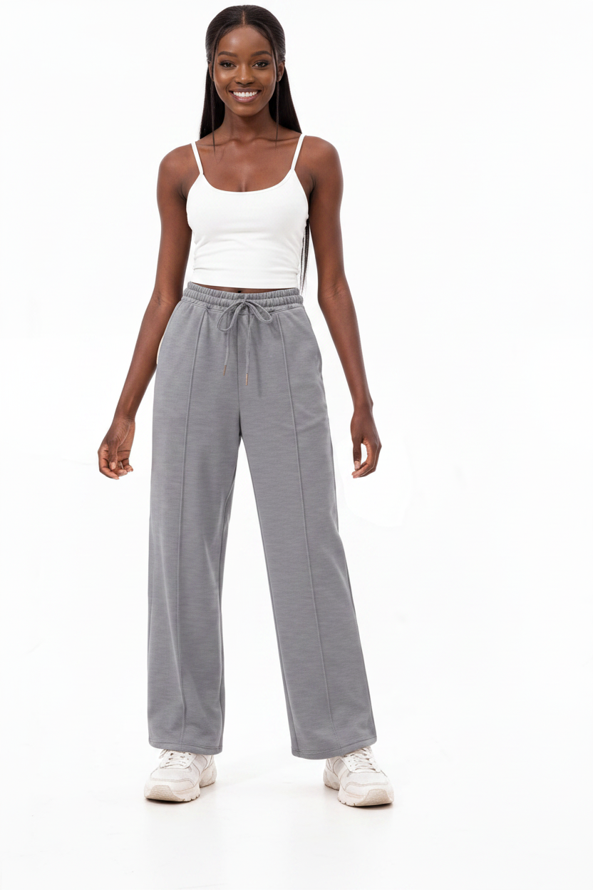 Womens Soft-Touch Wide Leg Sweatpants