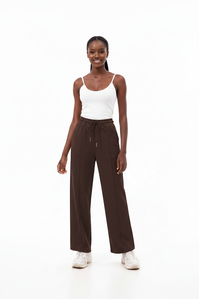 Womens Soft-Touch Wide Leg Sweatpants