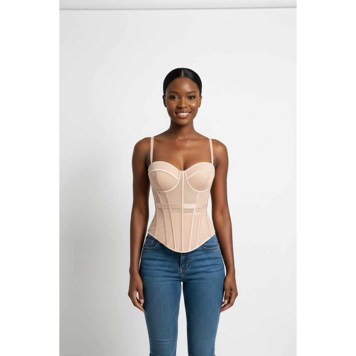 Mesh Corset Cami Top