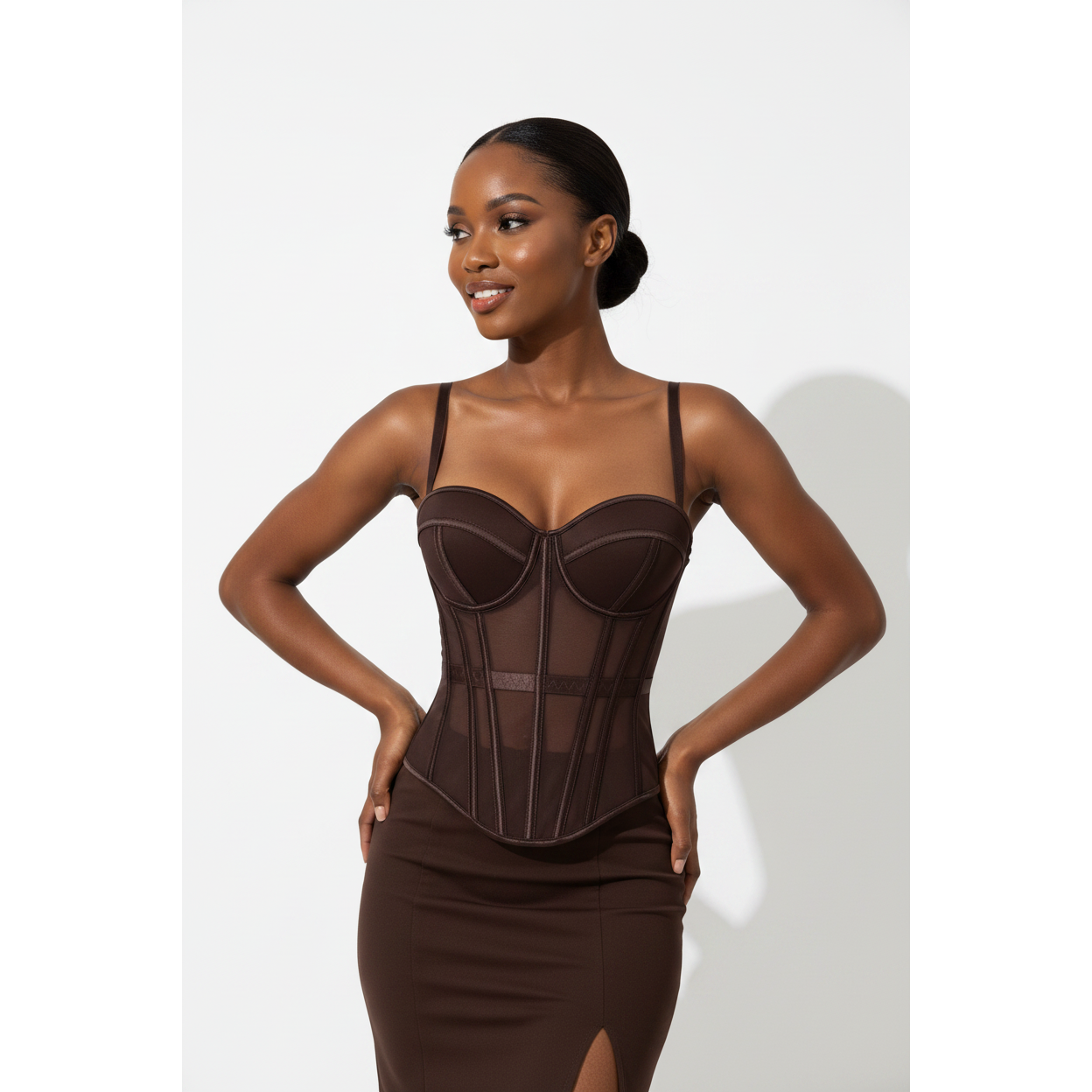 Mesh Corset Cami Top