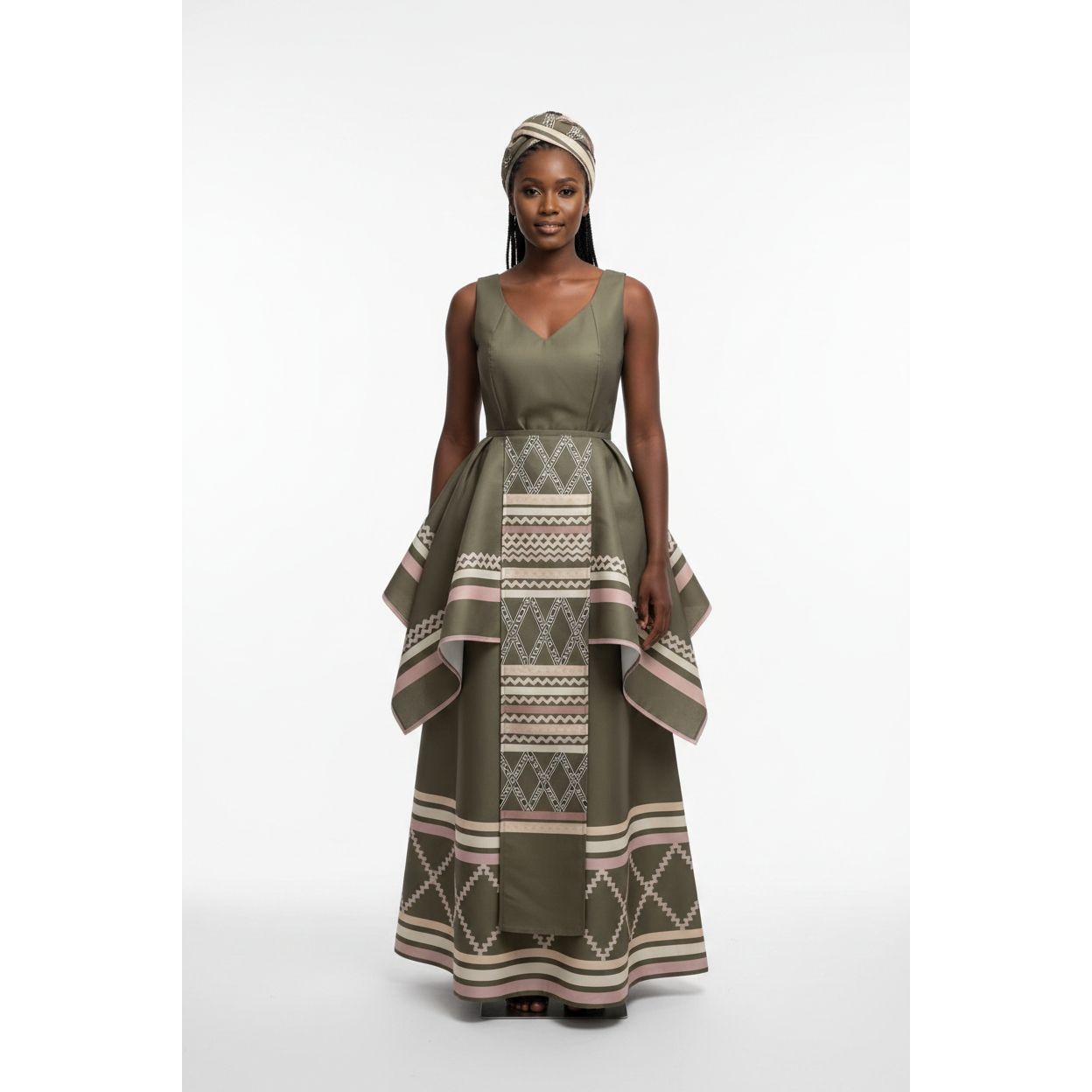 Xhosa-inspired Spaghetti Strap Maxi Dress
