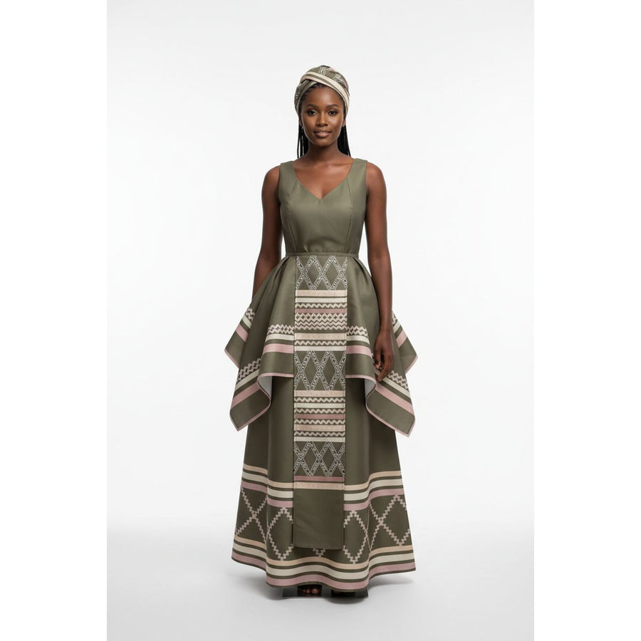 Xhosa-inspired Spaghetti Strap Maxi Dress