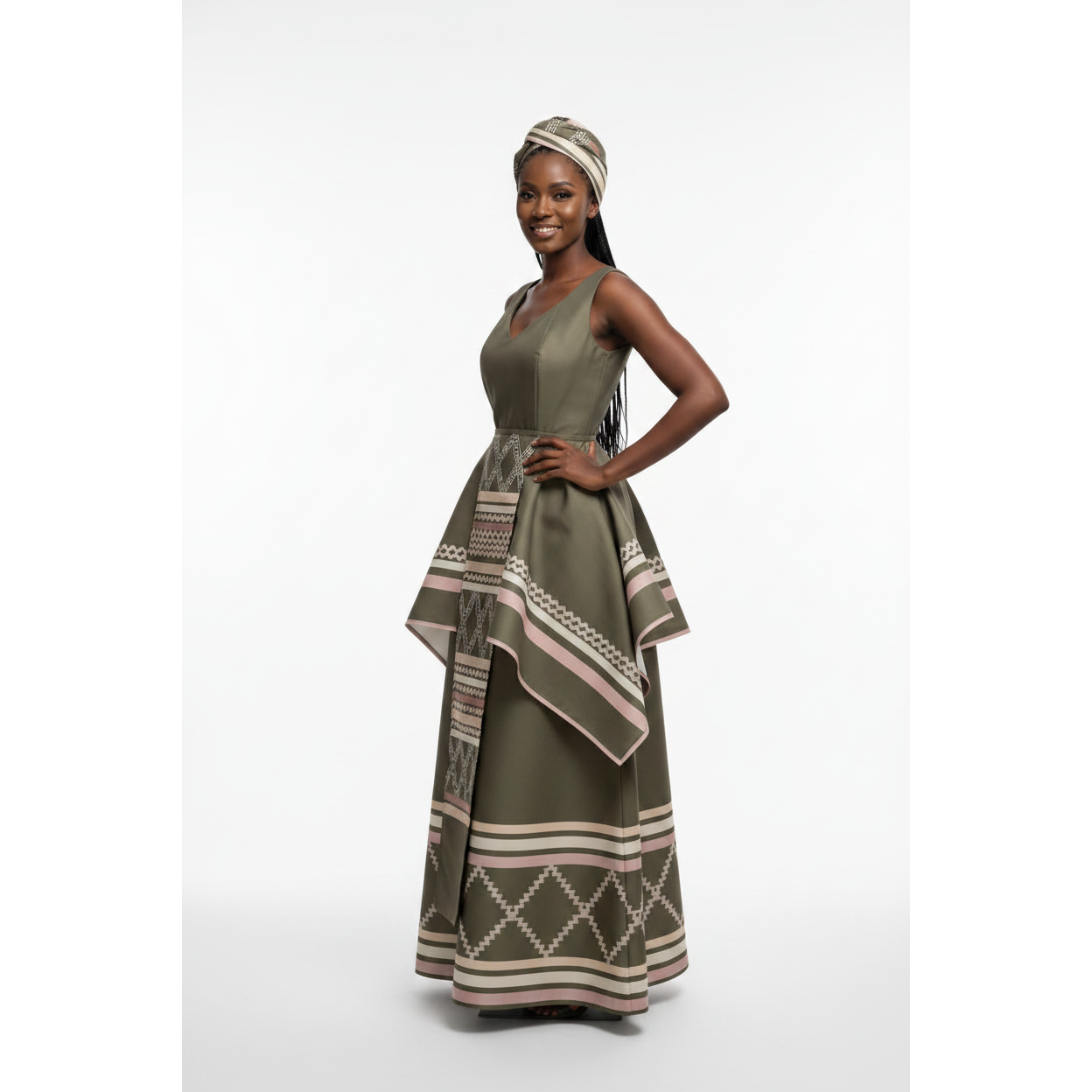 Xhosa-inspired Spaghetti Strap Maxi Dress