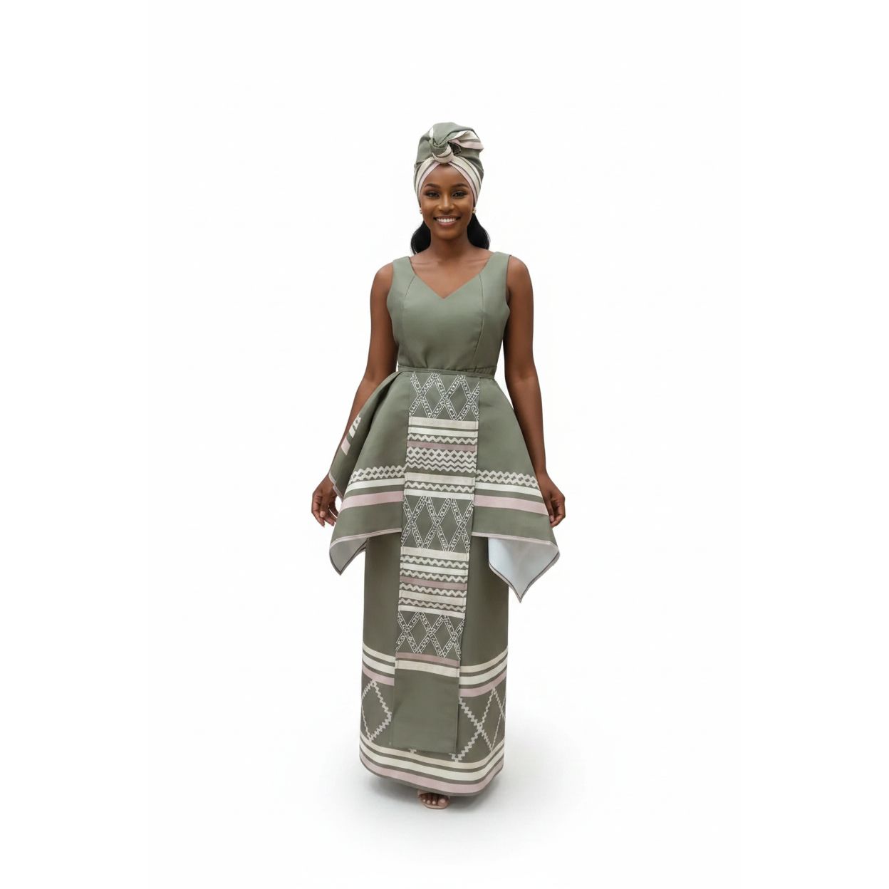 Xhosa-inspired Spaghetti Strap Maxi Dress