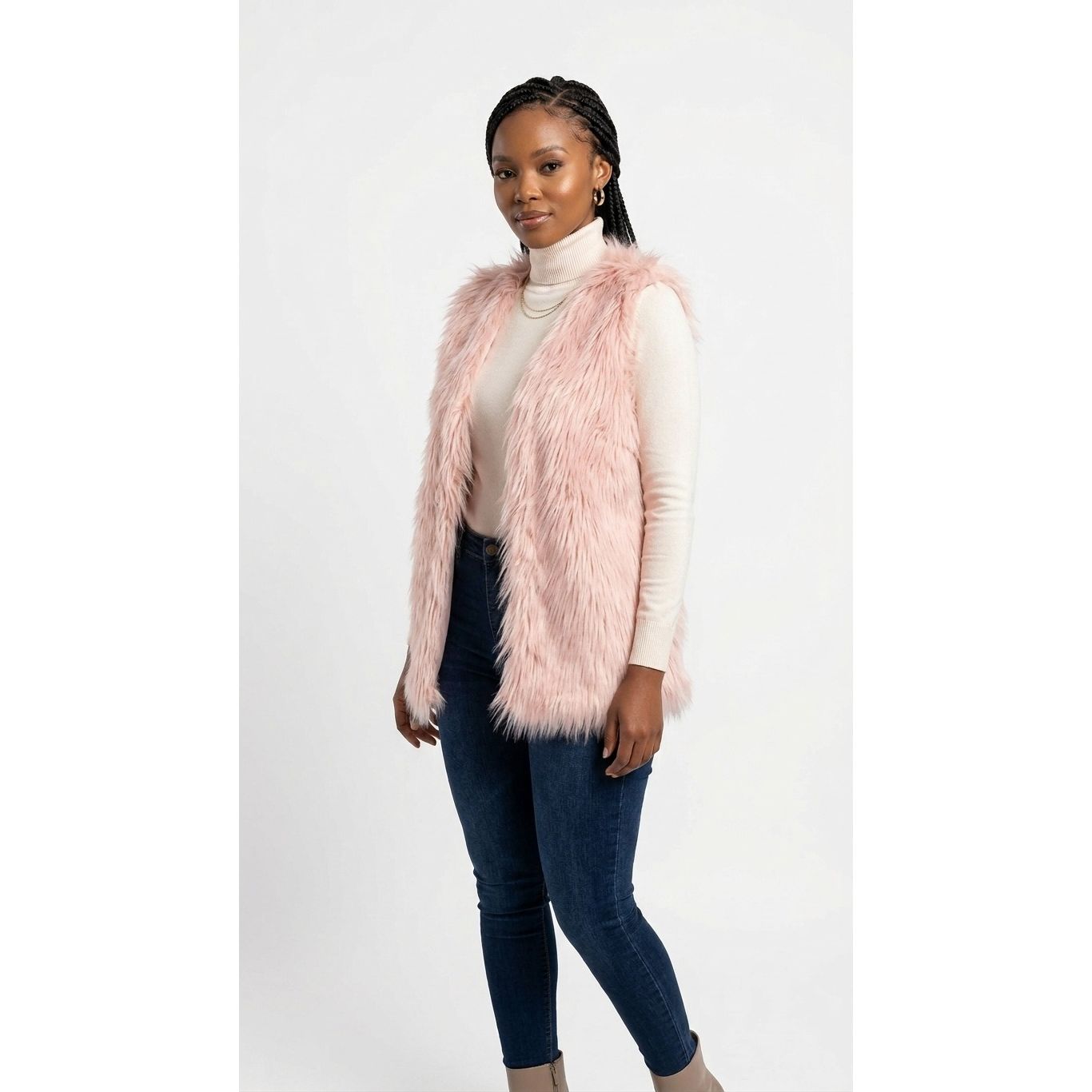 Sleeveless Faux Fur Gilet Waistcoat