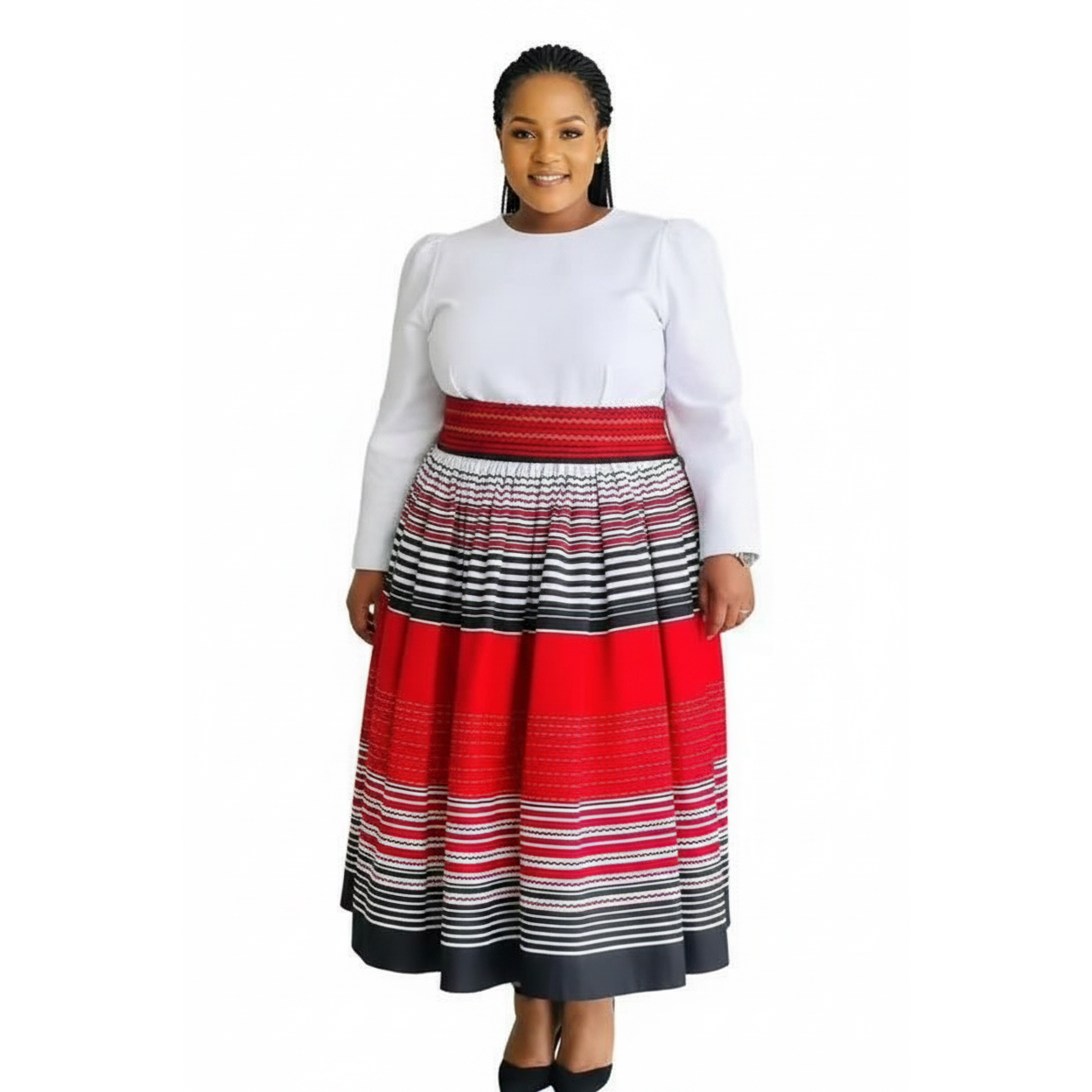 Thando Traditional Bold African Print Dress for Women