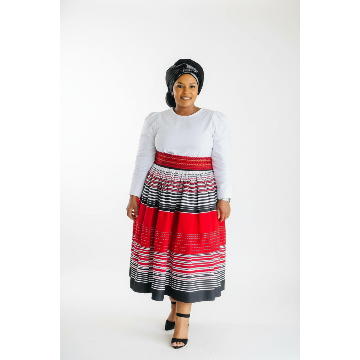 Thando Traditional Bold African Print Dress for Women