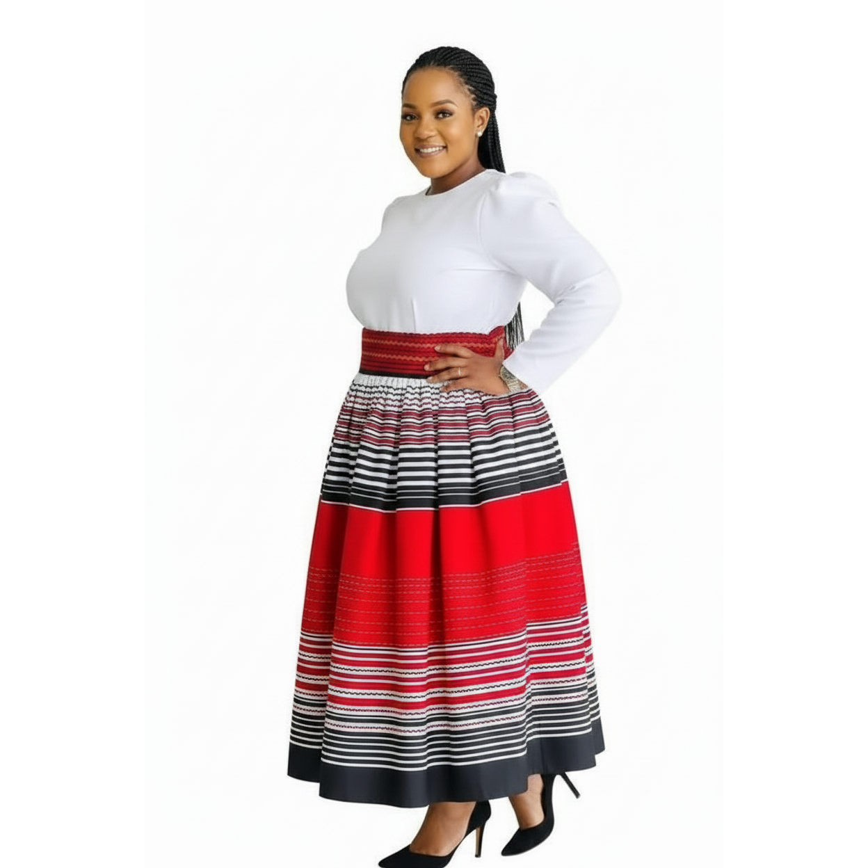 Thando Traditional Bold African Print Dress for Women