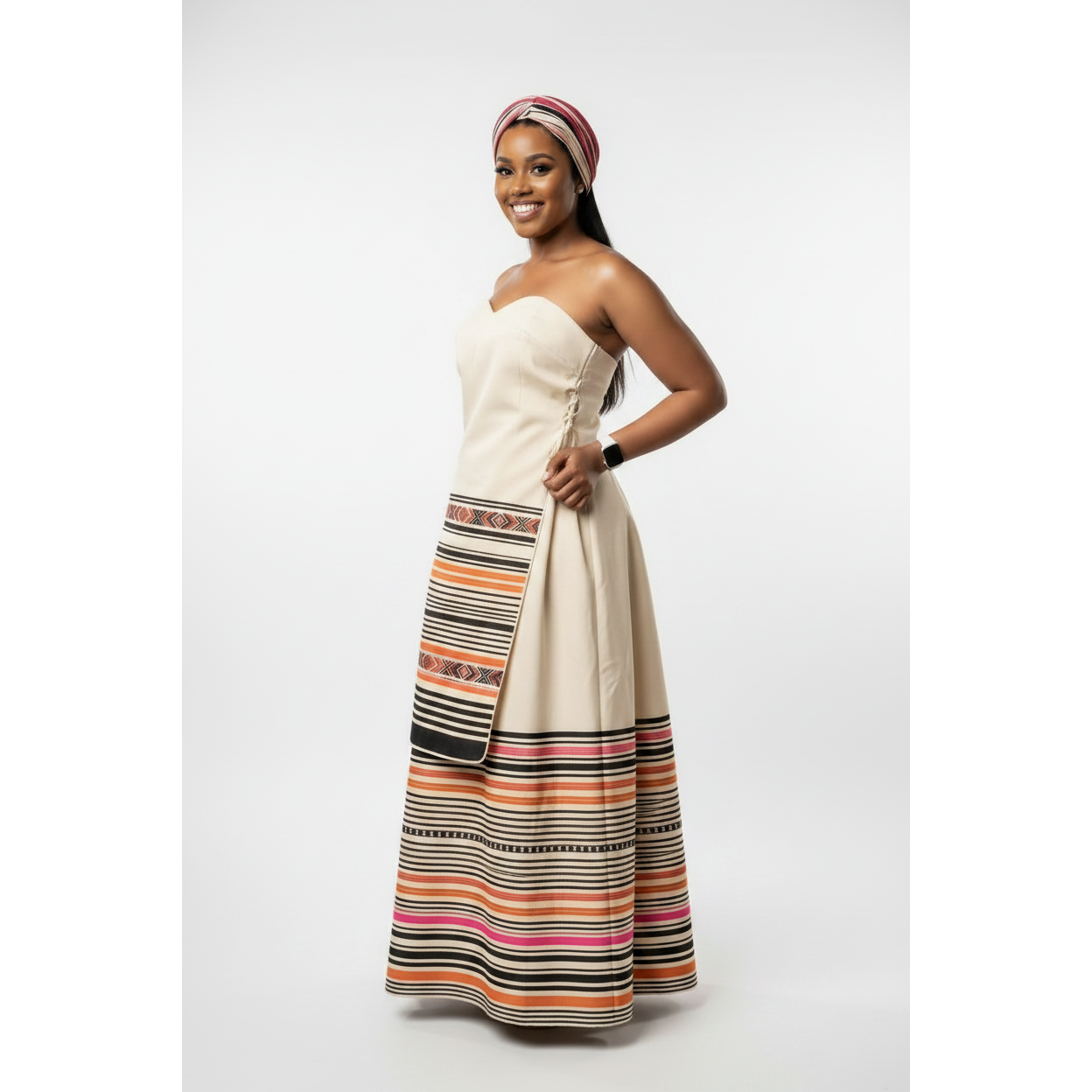 Traditional Xhosa-Inspired Boobtube 2-Piece Set