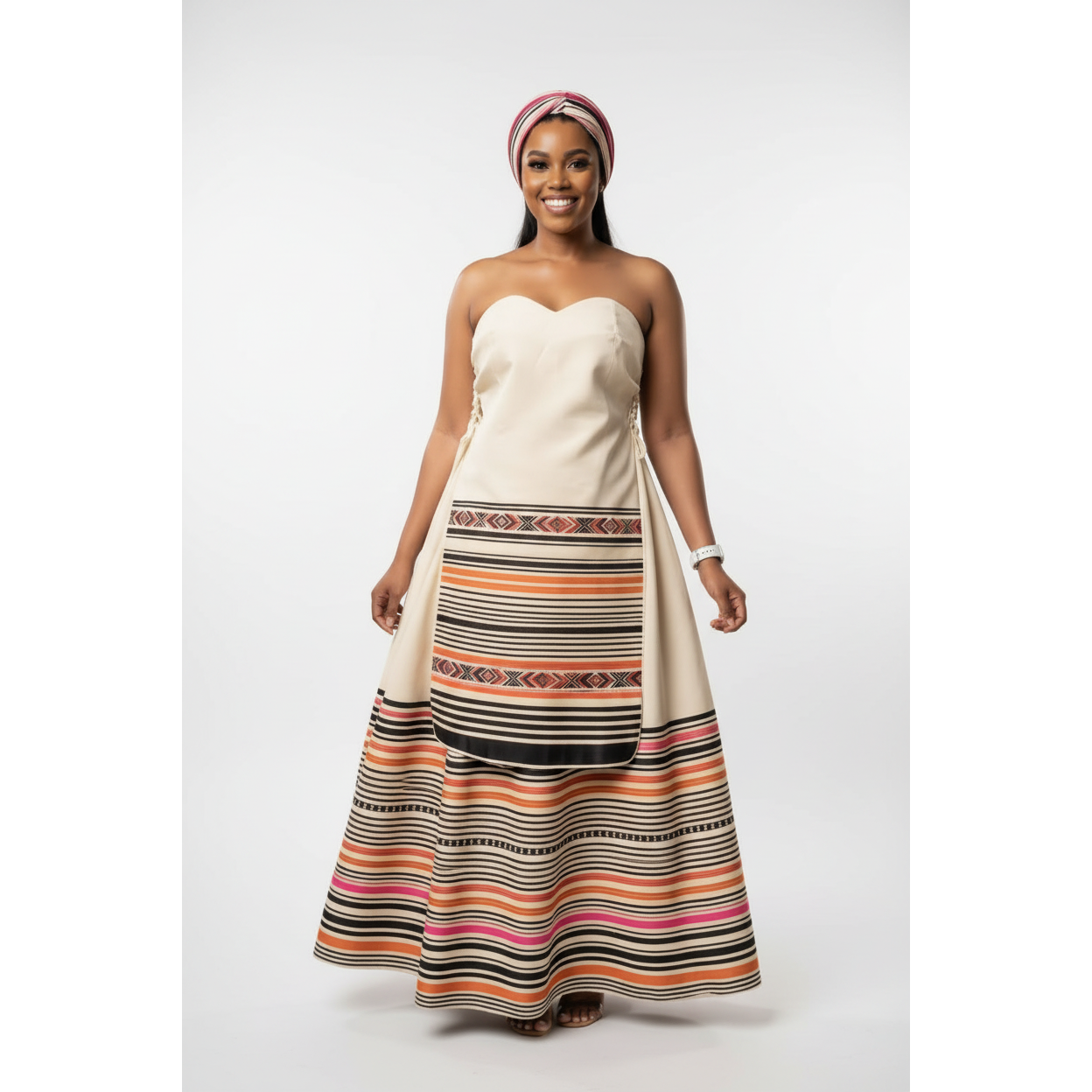 Traditional Xhosa-Inspired Boobtube 2-Piece Set