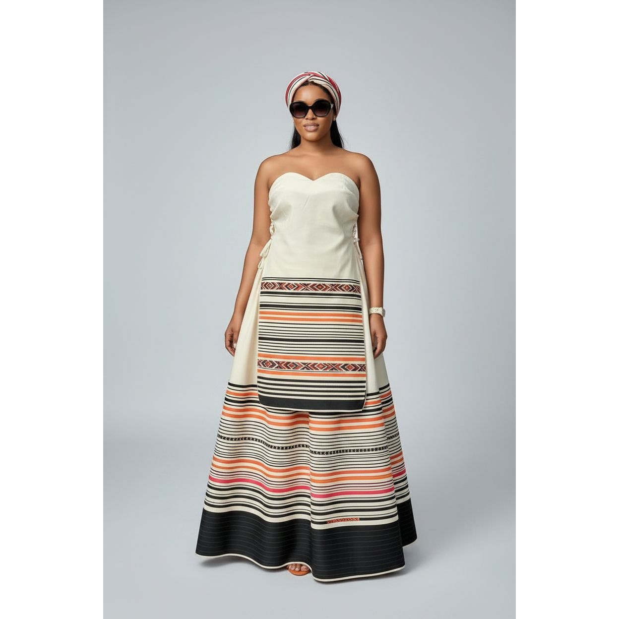 Traditional Xhosa-Inspired Boobtube 2-Piece Set