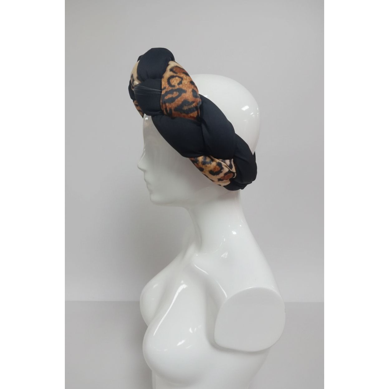 Leopard Print Braided Headwrap – Hair Accessory