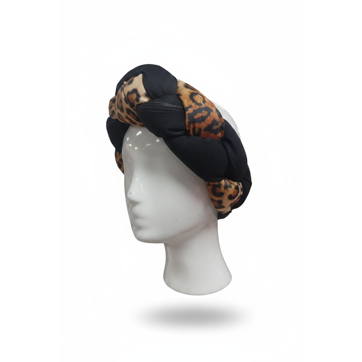 Leopard Print Braided Headwrap – Hair Accessory