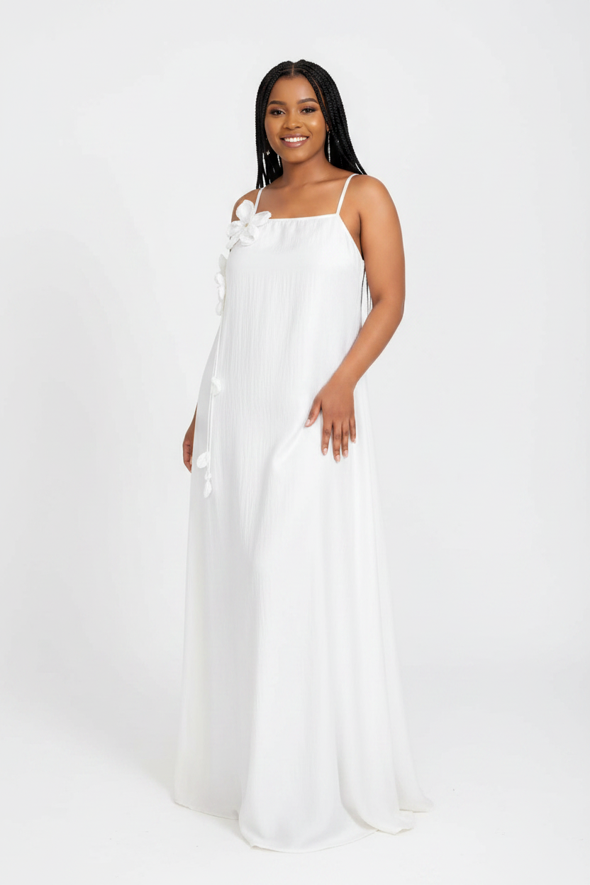 Women's Floral Appliqué Cami Maxi Dress
